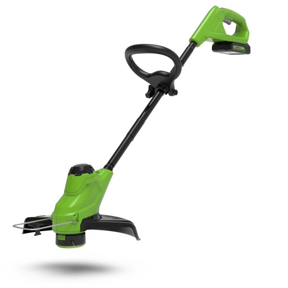 Триммер Greenworks G24LT25, 24v, 25 см, в комплекте с АКБ 2 А·ч и ЗУ (аккумуляторный)