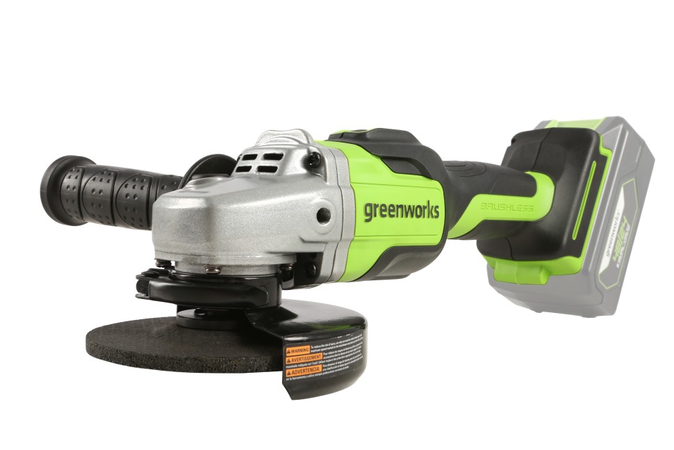 Угловая шлифовальная машина (болгарка) Greenworks GD24AG, 24v, 125 мм, без АКБ и ЗУ (аккумуляторная)