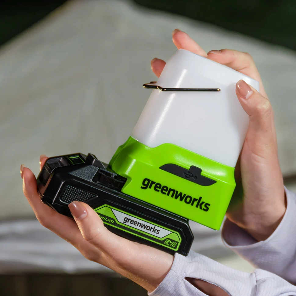 Светодиодный фонарь Greenworks G24LA500, 24v, 500 лм, без АКБ и ЗУ (аккумуляторный)