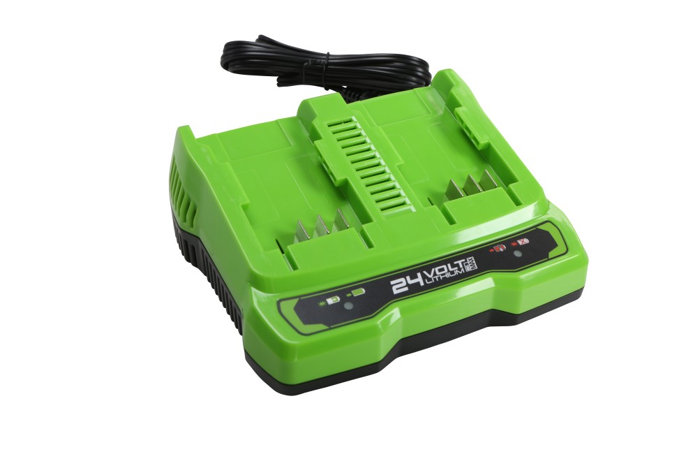 Универсальное зарядное устройство Greenworks G24X2UC2, 24v, сила тока 2А, для 2-х аккумуляторов