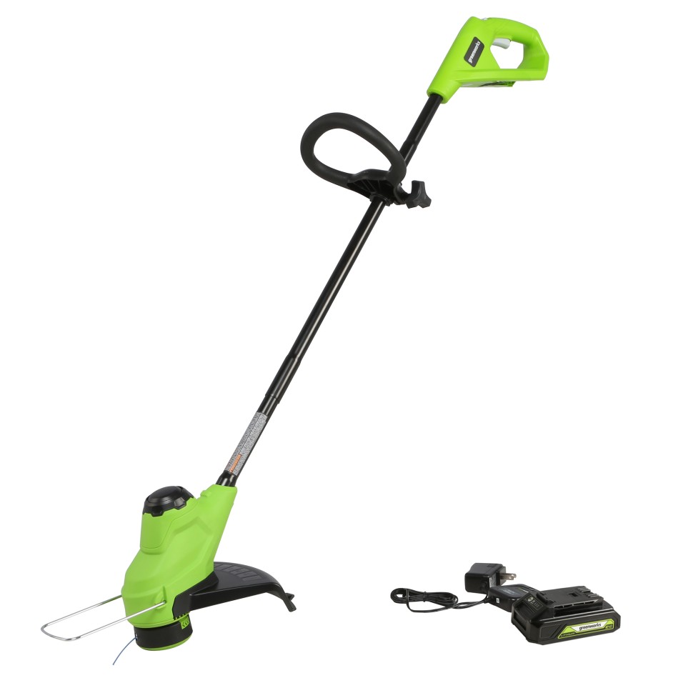 Триммер Greenworks G24LT25, 24v, 25 см, в комплекте с АКБ 2 А·ч и ЗУ (аккумуляторный)