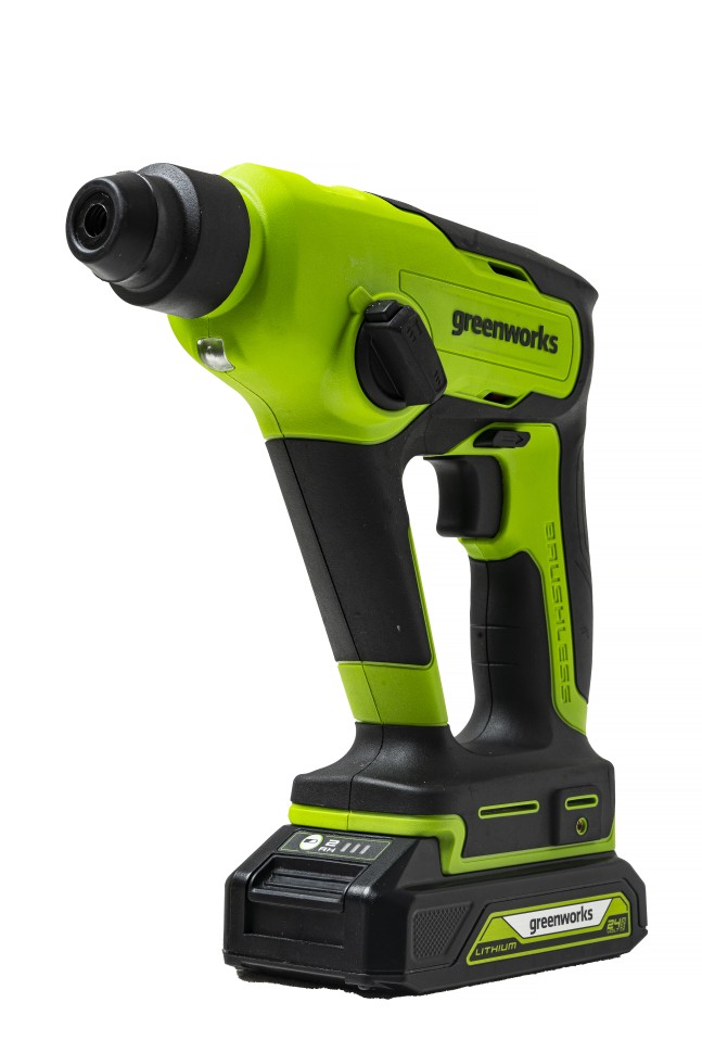 Перфоратор Greenworks GD24SDS1, 24v, 1,2 Дж, без АКБ и ЗУ (аккумуляторный)