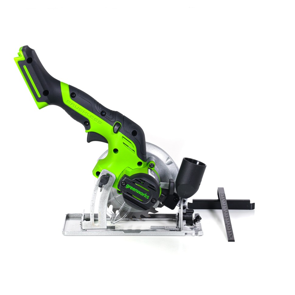 Циркулярная пила Greenworks G24MCS, 24v, 120 мм, без АКБ и ЗУ (аккумуляторная, мини)