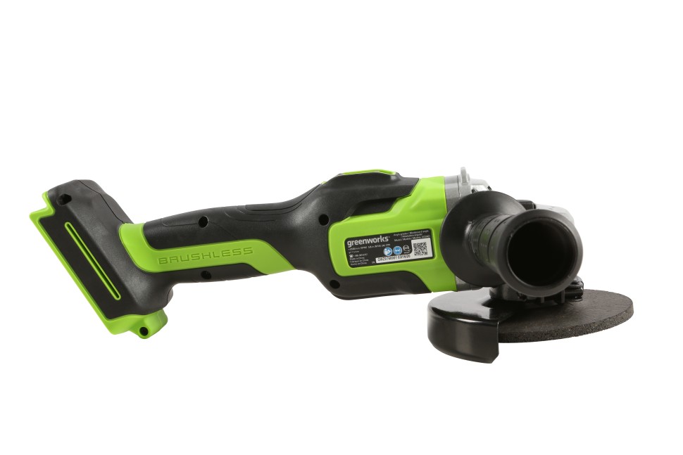 Угловая шлифовальная машина (болгарка) Greenworks GD24AG, 24v, 125 мм, без АКБ и ЗУ (аккумуляторная)