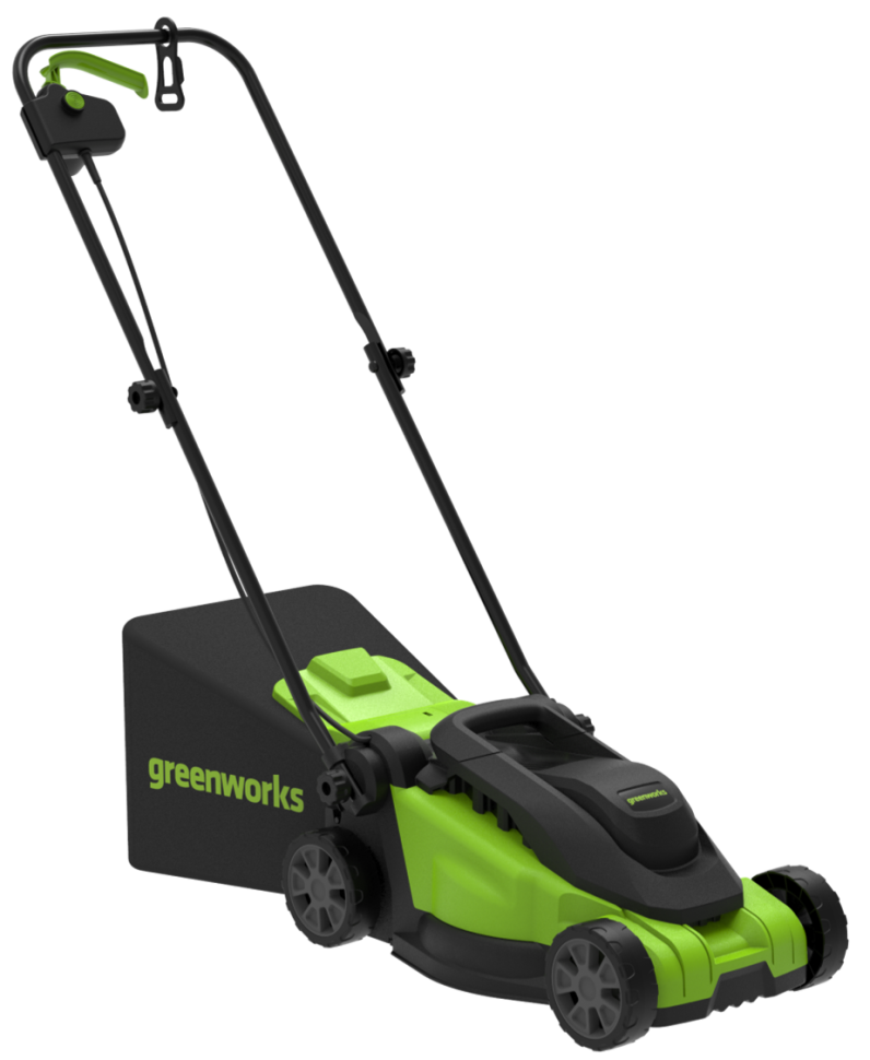 Газонокосилка Greenworks GD1200LM32, 220v, 32 см, 1.2 кВт (сетевая)