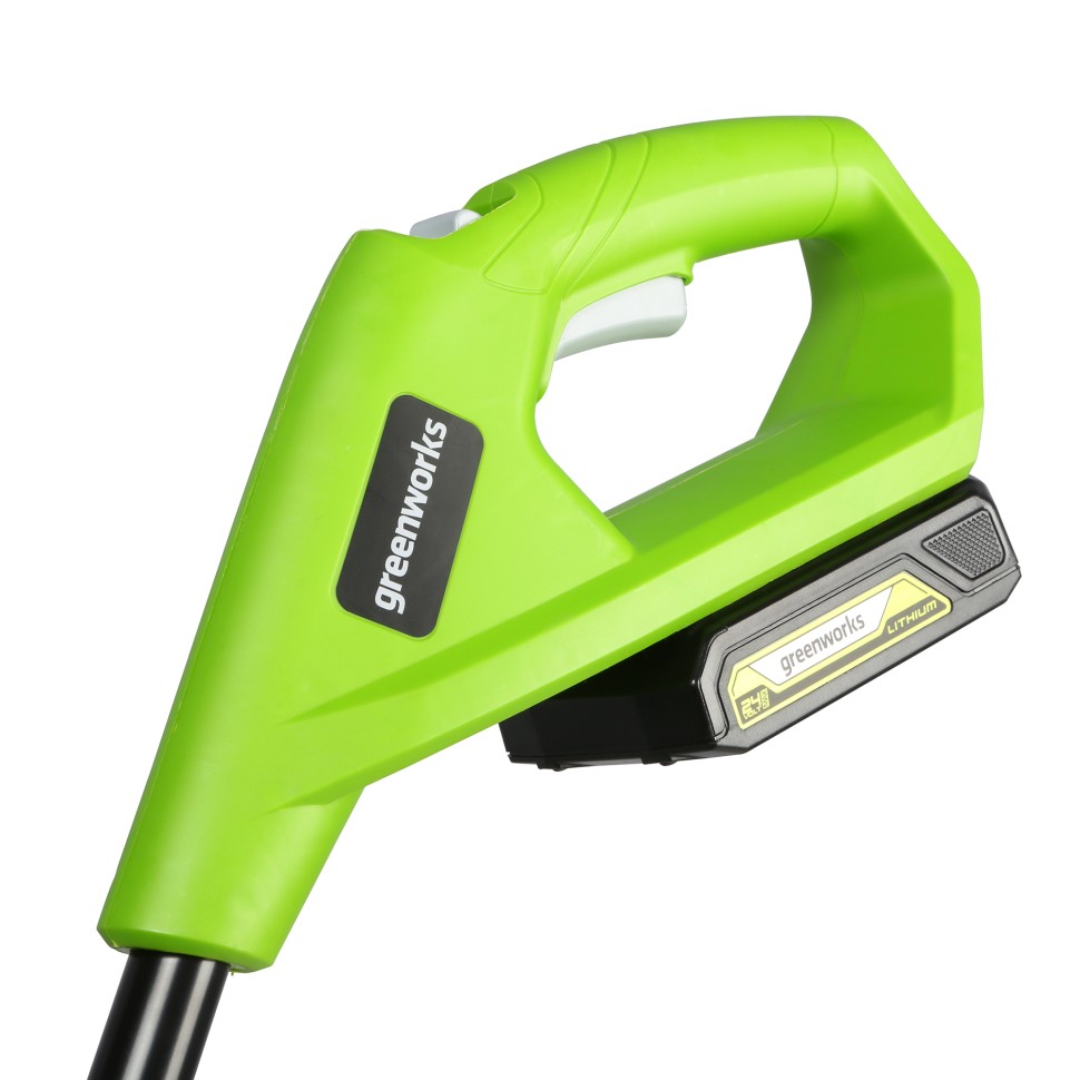 Триммер Greenworks G24LT25, 24v, 25 см, в комплекте с АКБ 2 А·ч и ЗУ (аккумуляторный)
