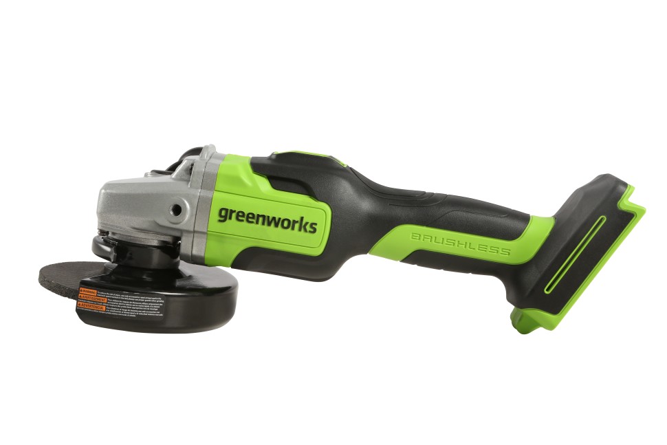 Угловая шлифовальная машина (болгарка) Greenworks GD24AG, 24v, 125 мм, без АКБ и ЗУ (аккумуляторная)
