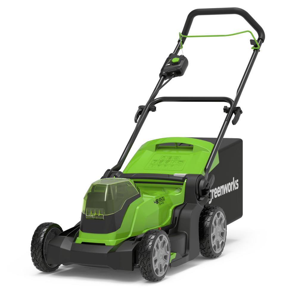 Газонокосилка Greenworks G24X2LM41k8, 2х24v, 41 см, в комплекте с двумя АКБ 4 А·ч и двойное ЗУ (аккумуляторная)
