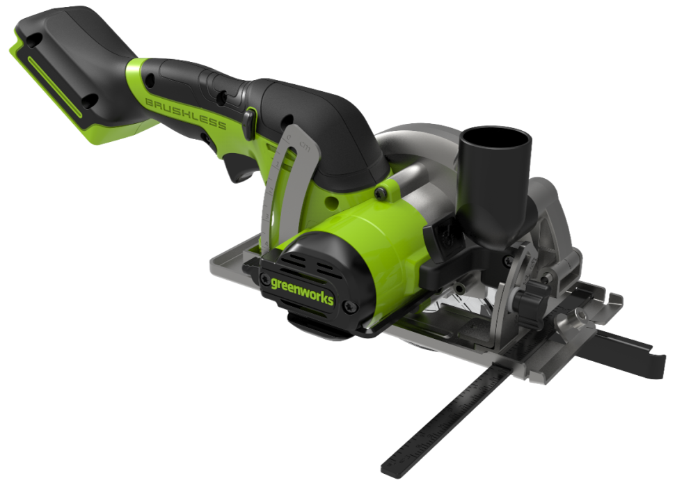Циркулярная пила Greenworks G24MCS, 24v, 120 мм, без АКБ и ЗУ (аккумуляторная, мини)