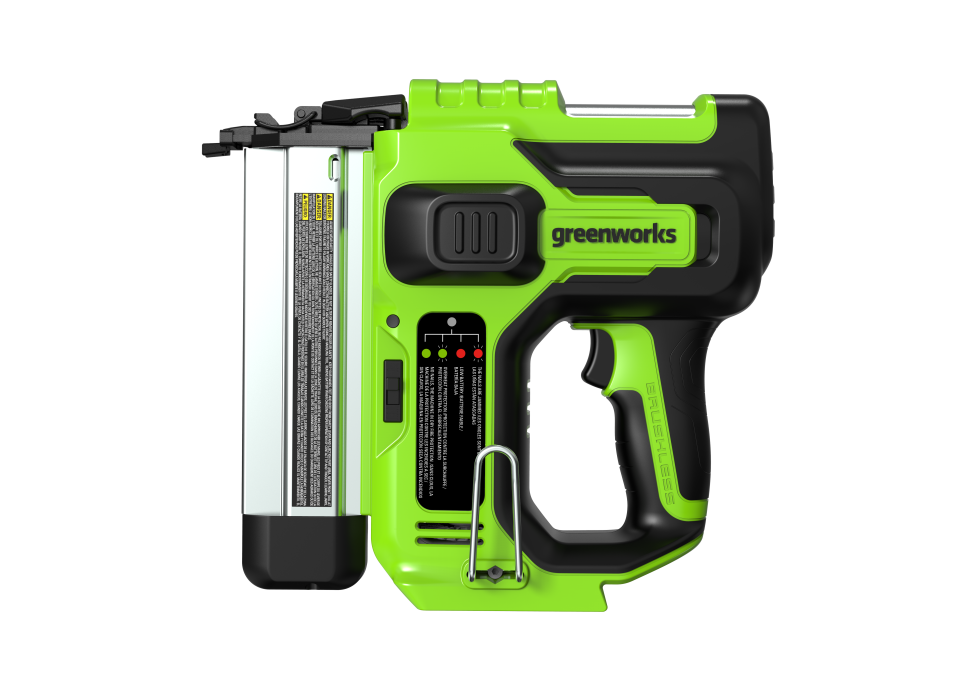 Гвоздезабивной пистолет (нейлер) Greenworks, GD24BN, 24v, без АКБ и ЗУ (аккумуляторный)