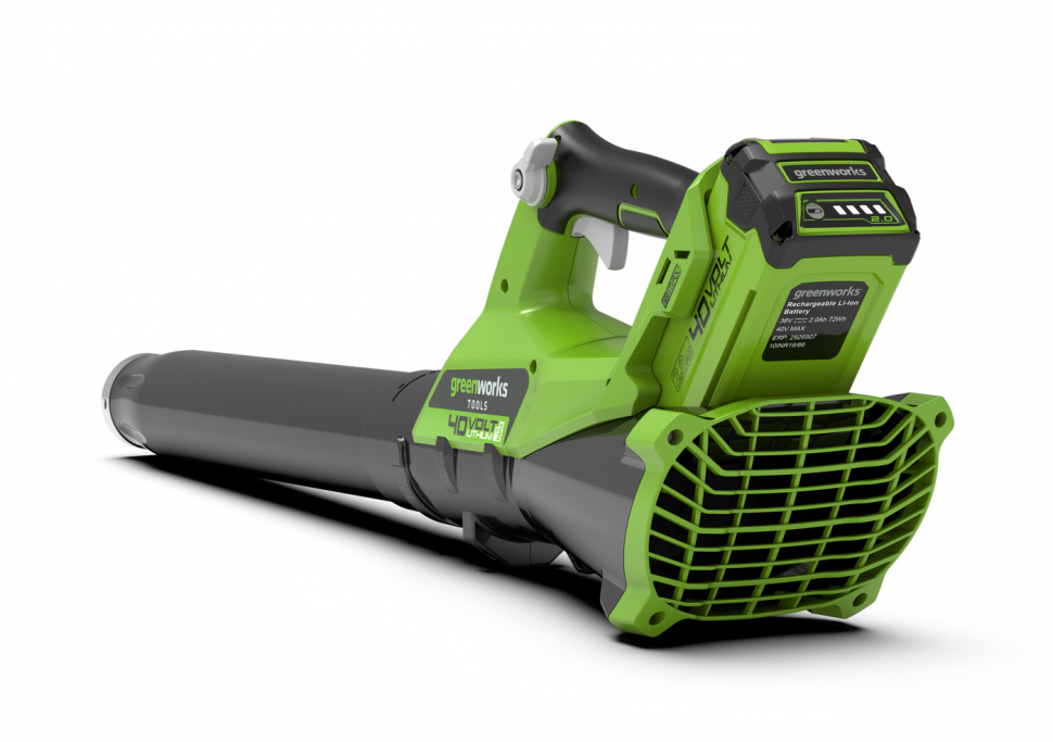 Воздуходув Greenworks G40ABk4, 40v, в комплекте с АКБ 4 А·ч и ЗУ (аккумуляторный)
