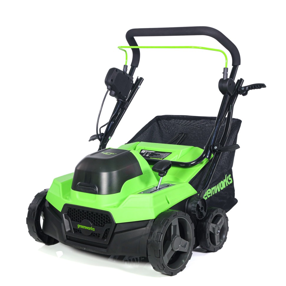 Аэратор скарификатор Greenworks GD40SC38II, 40v, 38 см, без АКБ и ЗУ (аккумуляторный)