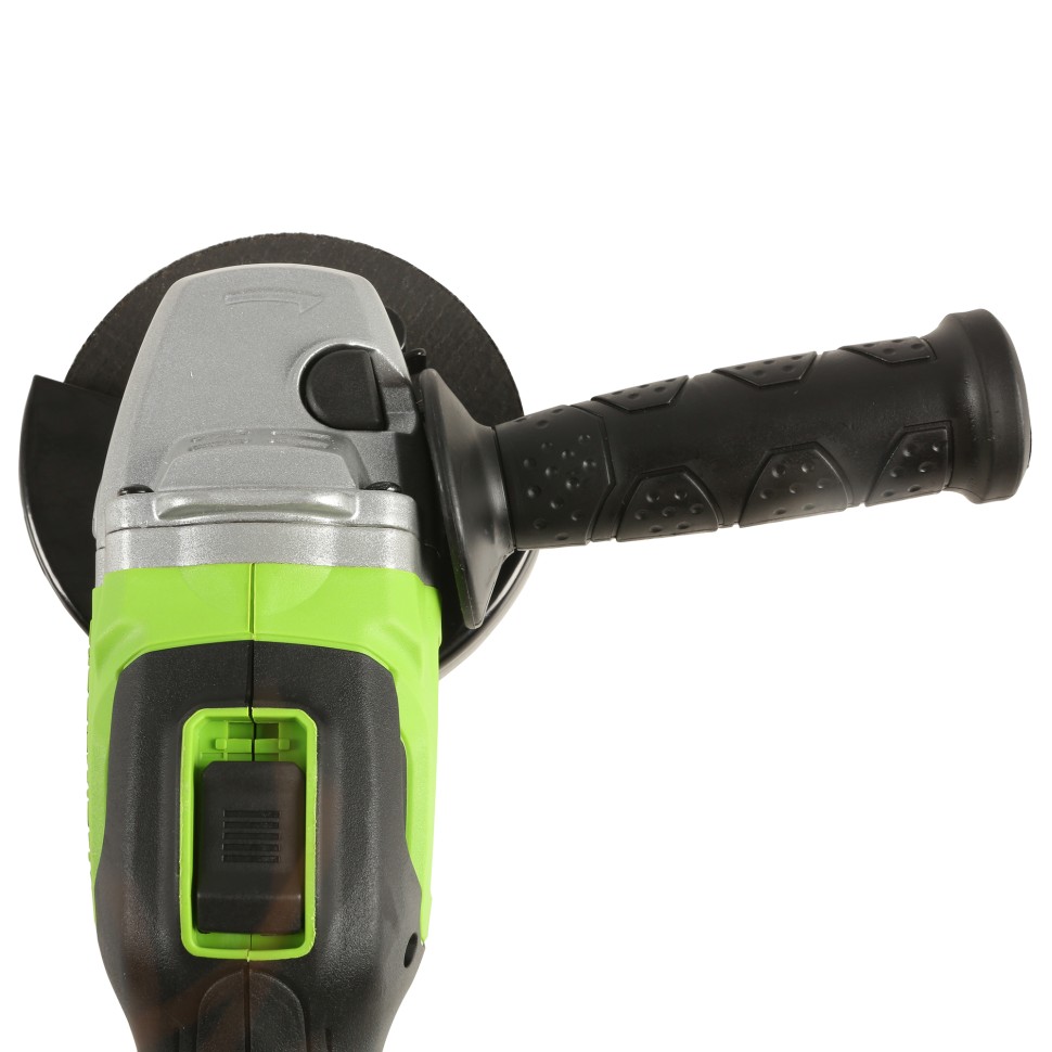 Угловая шлифовальная машина (болгарка) Greenworks GD24AGk4, 24v, 125 мм, в комплекте АКБ 4 А·ч и ЗУ (аккумуляторная)