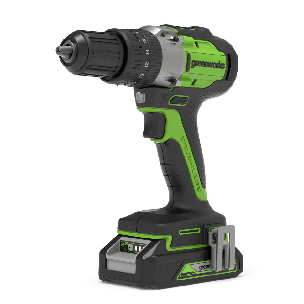 Ударная дрель-шуруповерт Greenworks GD24DD60, 24v, 60 Нм, без АКБ и ЗУ (аккумуляторная)
