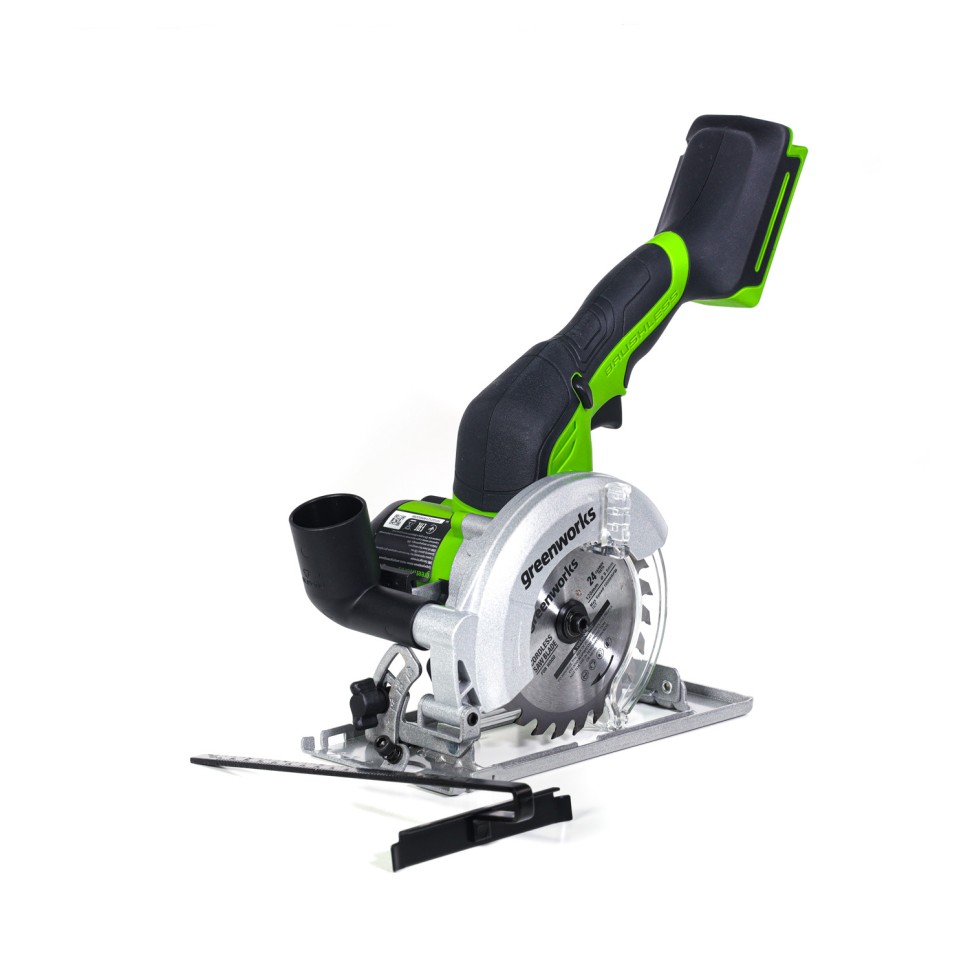 Циркулярная пила Greenworks G24MCS, 24v, 120 мм, без АКБ и ЗУ (аккумуляторная, мини)