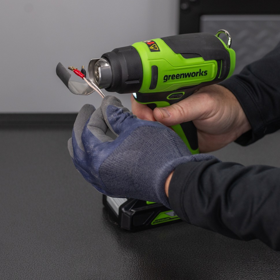 Строительный термофен Greenworks, G24HG, 24v, без АКБ и ЗУ (аккумуляторный)