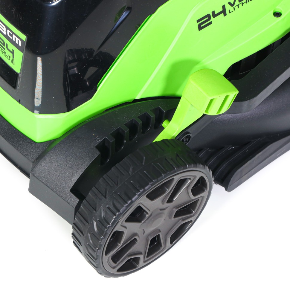 Газонокосилка Greenworks GD24LM33k2, 24v, 33 см, в комплекте с АКБ 2 А·ч и ЗУ (аккумуляторная)