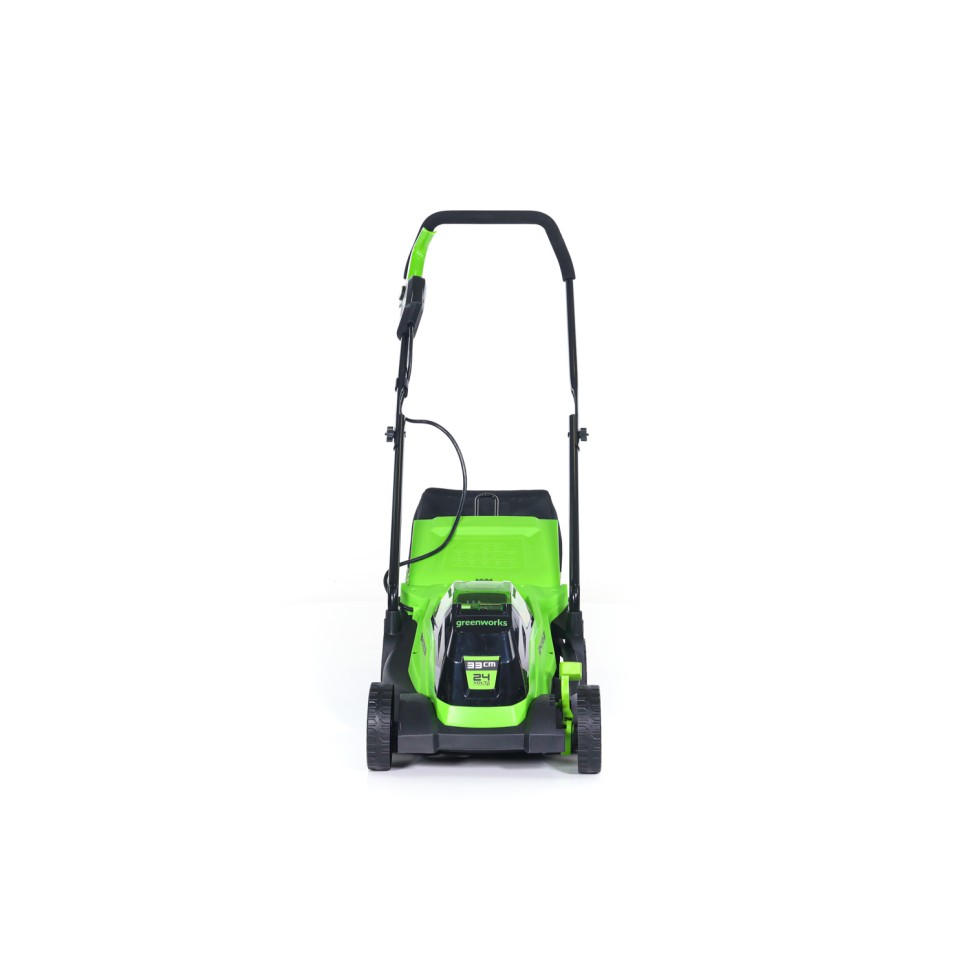 Газонокосилка Greenworks GD24LM33k2, 24v, 33 см, в комплекте с АКБ 2 А·ч и ЗУ (аккумуляторная)