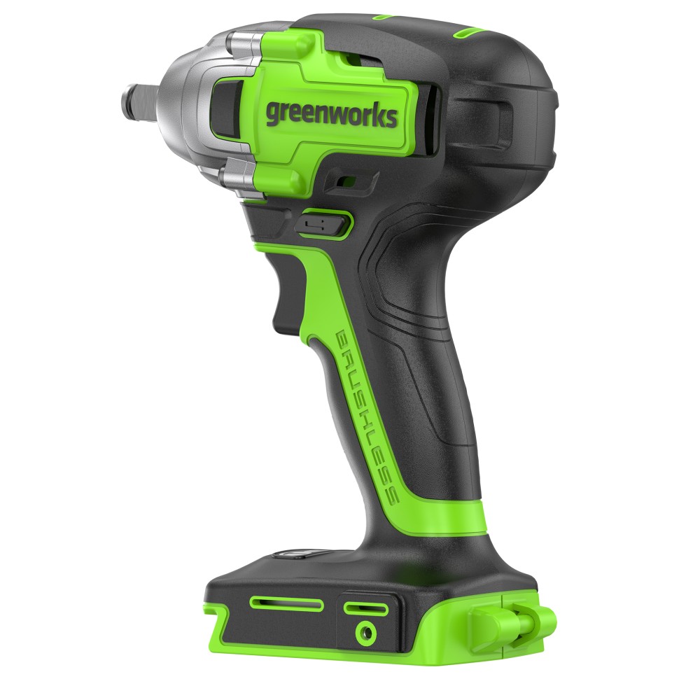 Ударный гайковерт Greenworks GD24IW400, 24v, 400 Нм, без АКБ и ЗУ (аккумуляторный)