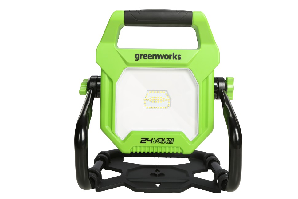 Светодиодный фонарь Greenworks G24WL, 24v (220v), 2000 лм, без АКБ и ЗУ (аккумуляторный или сетевой, 2в1)